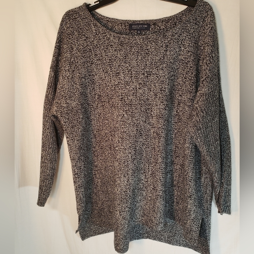 Jones New York Signature Woman Grayish Long Sleeve Sweater Sz 1X